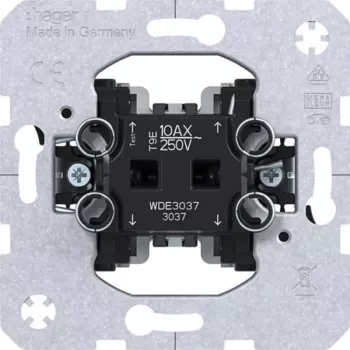 Hager WDE3037 mecanismo de interruptor de cruce con tecla empotrado 10 AX