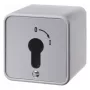 Hager WDE4466 Interruptor de llave, montaje en superficie, para medio cilindro perfilado, fundición de zinc, IP54