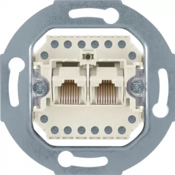 Hager WDF41083 Toma UAE 8/8 polos módulo blanco