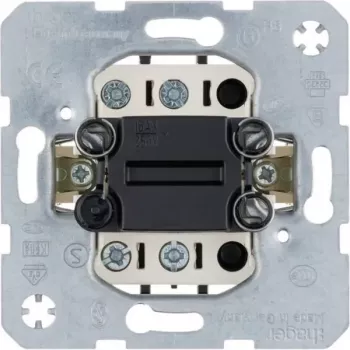 Hager WDE303212 Mecanismo interruptor de tecla bipolar, empotrable, 16 AX, 250 V AC