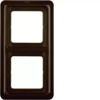 Hager WWD1200BR Marco 2 elementos con junta empotrable IP44 marrón brillante