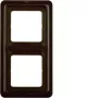 Hager WWD1200BR Marco 2 elementos con junta empotrable IP44 marrón brillante