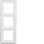 Hager WWD1300PW marco empotrado triple con junta IP44 blanco polar brillante