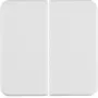 Hager WWW2000PW Pulsador de tecla 2 elementos, blanco polar brillante, IP44, empotrable
