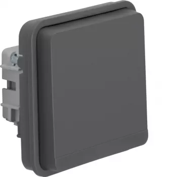 Hager WNA140 Toma SCHUKO con tapa abatible, IP55, gris, serie W.1