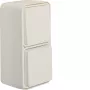 Hager WNC080B Conmutador/toma SCHUKO con tapa abatible superficie vertical blanco polar