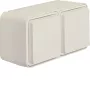 Hager WNC142B Toma SCHUKO 2 elementos superficie horizontal con tapa abatible blanco polar
