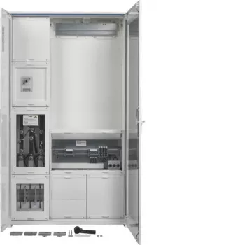 Hager FP93W13N univers N Armario de medida para transformador, 200/250 A, IP44, clase de protección II