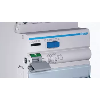 HAGER CDA640D interruptor diferencial 4P 10kA 40A 30mA tipo A