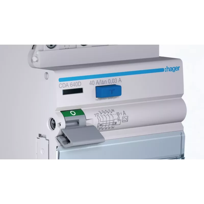 HAGER CDA640D interruptor diferencial 4P 10kA 40A 30mA tipo A