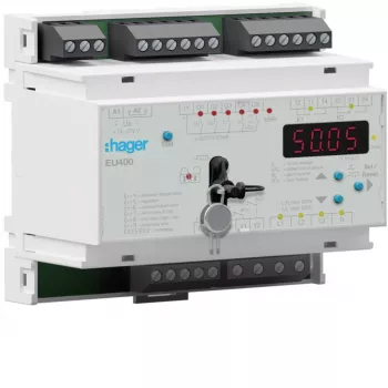 Hager EU400 relé de protección de red NA-Schutz VDE AR-N 4105 24 V AC/DC