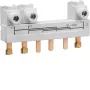 Hager HZC708 barra colectora de clavijas 3 polos 63-80A 10mm² 12 módulos 210mm gris