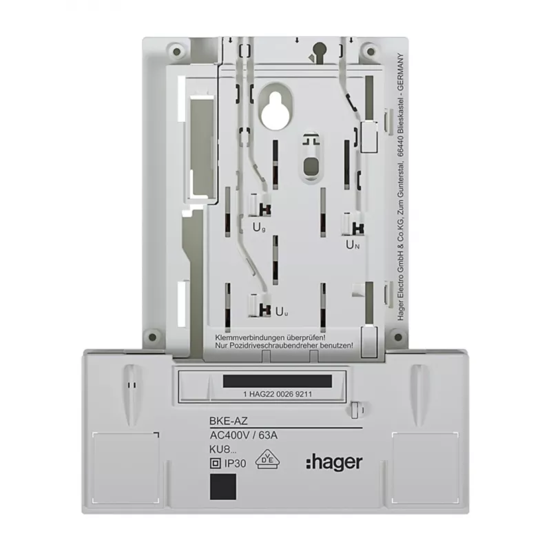 HAGER KU83LHE BKE-A versión base 3 fases adaptador de armario de contador