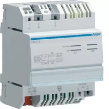 Hager TXA114 sensor de temperatura ambiente KNX -5 a +45 °C IP20 blanco