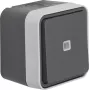 Hager WNC021 pulsador luminoso, conmutador, superficie, gris, IP44