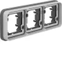Hager W.1 WNA403 marco de empotrar 3 elementos horizontal IP55 gris