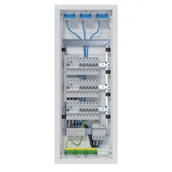 Hager VH60BV1 Volta distribuidor empotrable 5x12 PLE 60 módulos 3 circuitos RCD blanco