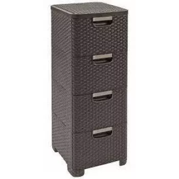 CURVER estantería con 4 cajones 4x14 L marrón oscuro
