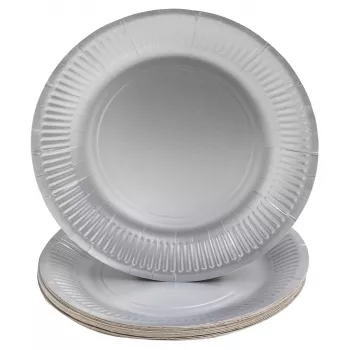 PROnappe 10 platos de cartón Ø 23 cm blanco