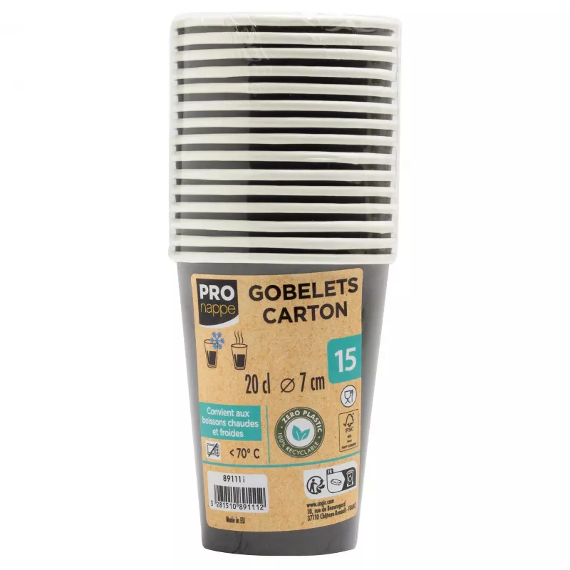 PROnappe 15 vasos de café desechables 200 ml - 1000 unidades