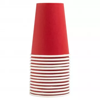 PROnappe 15 vasos de cartón 200 ml, rojo (89115I)