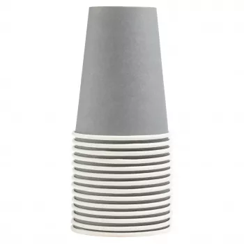 PROnappe 15 vasos de cartón 200 ml, gris (89118I)