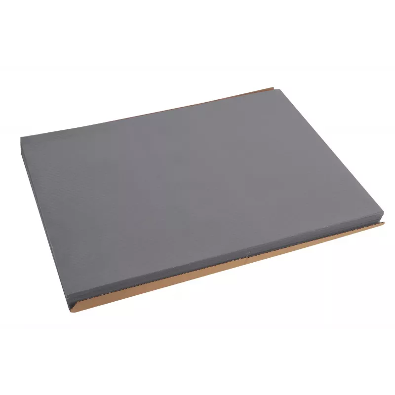 PROnappe Mantel individual desechable 400 x 300 mm, gris, papel gofrado ligeramente satinado