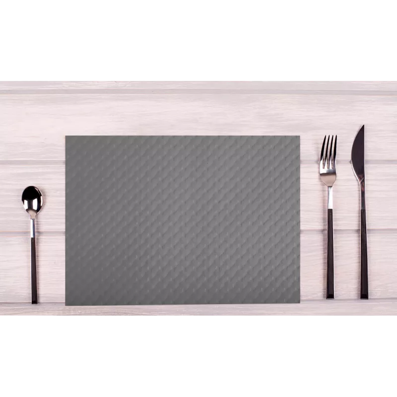 PROnappe Mantel individual desechable 400 x 300 mm, gris, papel gofrado ligeramente satinado