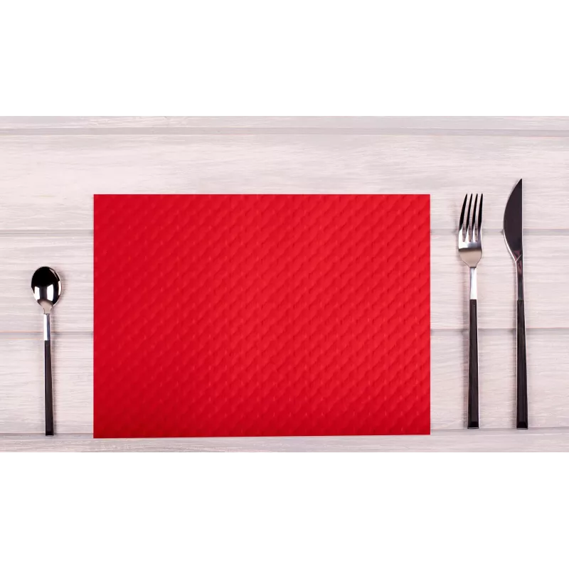 PROnappe mantel individual desechable 400 x 300 mm rojo gofrado papel ligeramente satinado 52 g/m²
