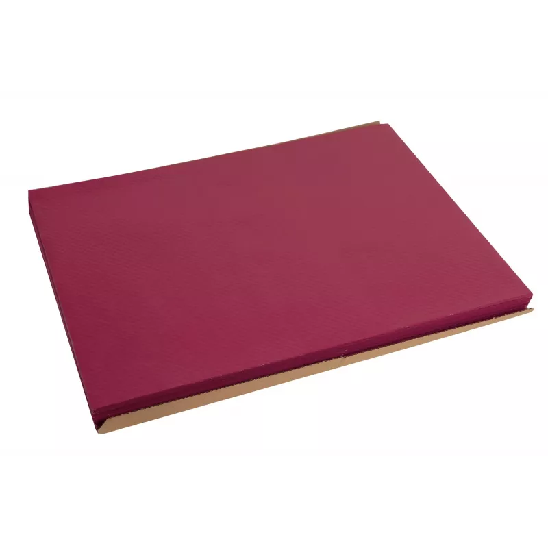 PROnappe mantel individual desechable 400 x 300 mm burdeos gofrado ligeramente satinado