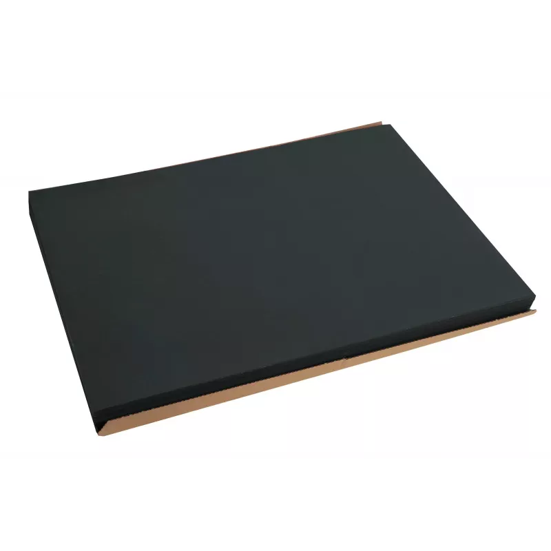PROnappe mantel individual desechable 400 x 300 mm negro, gofrado, papel ligeramente satinado