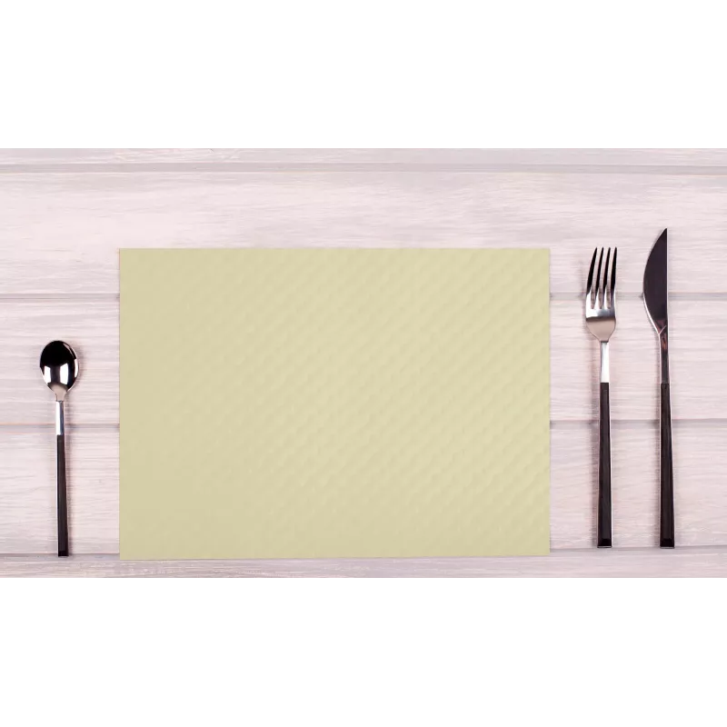 PROnappe mantel individual desechable 400 x 300 mm marfil gofrado papel ligeramente satinado