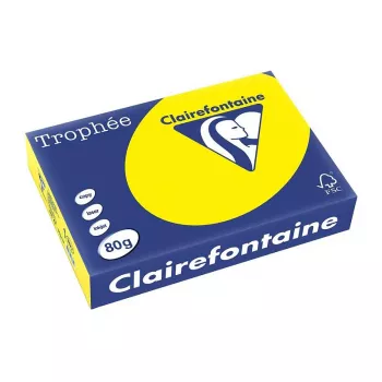 Papel para copias Clairefontaine Trophee Intensiv A4 80 g, 500 hojas, amarillo canario