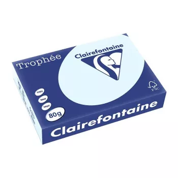 Papel para copias Clairefontaine Trophee Pastel A4 80 g/m², azul claro, 500 hojas
