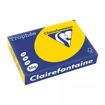 Papel para copias Clairefontaine Trophee Pastel A4 80 g/m², 500 hojas, amarillo oro