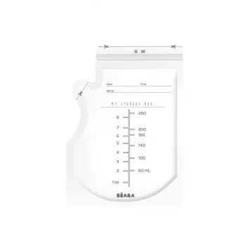 Bolsas de conservación de alimentos Beaba, pack de 50, 250 ml, transparente 911738