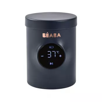 Calientabiberones y batidora portátil 2 en 1 Beaba Milk Nomad Night Blue