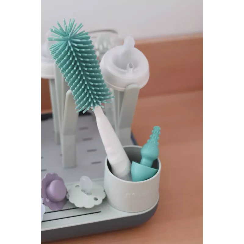 Beaba escobilla de silicona para biberones y tetinas Sage Green