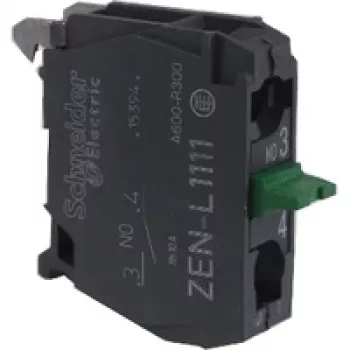 Schneider Electric ZENL1111 Harmony XALD/XALK carcasa vacía para aparatos de mando, 1 hueco, policarbonato, gris claro/amarillo, IP66/IP67/IP69/IP69K