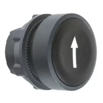 APC ZB5AA335 Harmony XB5 cabezal de pulsador enrasado, negro, plástico, montaje 22 mm, IP69K