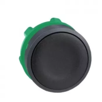 Schneider Electric ZB5AA2 cabezal de pulsador plano, negro, 22 mm, Harmony XB5