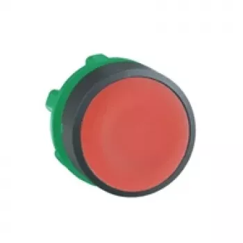 Schneider Electric Harmony ZB5AA4 cabezal de pulsador, plano, rojo, 22 mm, retorno por muelle