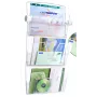 CEP Office Solution Expositor de folletos de pared transparente DIN A4 3 compartimentos