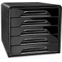 CEP Office Solution Smoove Cajonera Negra DIN A4 con 5 cajones