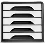 CEP Office Solution Smoove Unidad de cajones Negra/Blanca A4 con 5 cajones