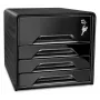 CEP Office Solution Smoove Secure Cajonera Negra DIN A4 4 cajones