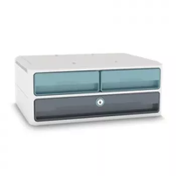 CEP Office Solution MoovUp Cajonera con cerradura Gris menta DIN A4 horizontal DIN A5 horizontal 3 cajones