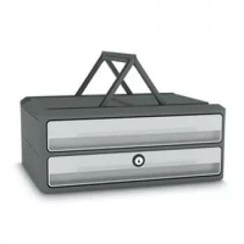 CEP Office Solution MoovUp Cajonera con cerradura Gris claro DIN A4 horizontal 2 cajones