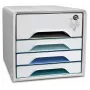 CEP Office Solution Smoove Cajonera Blanca con líneas de colores 5 cajones