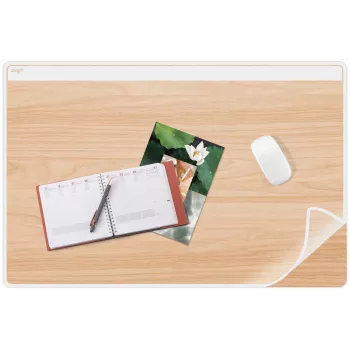 CEP Office Solution Protector de escritorio Plástico Blanco/Haya 65x50 cm